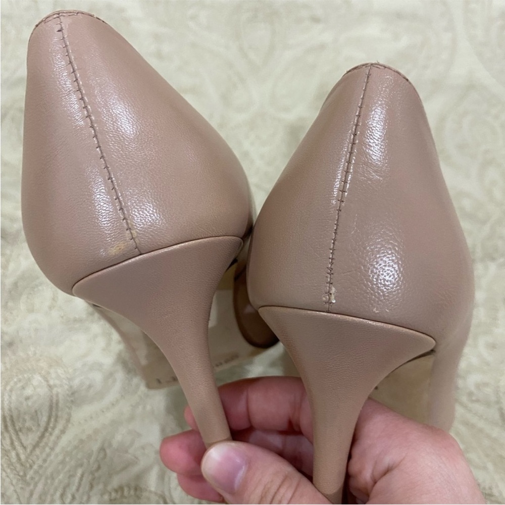 Elegant L.K. Bennet Nude Leather Pumps/Heels Size 8 - Picture 10 of 14